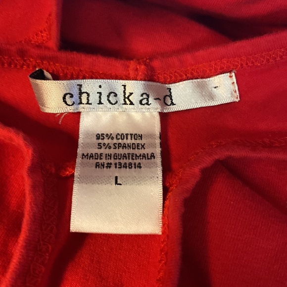 Chicka-d Texas Tech Red Raiders Red Sleeveless Ruffled Hem Dress Size Large EUC - Picture 4 of 4